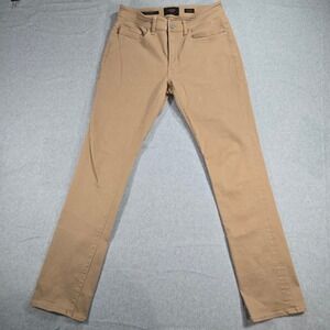 Outpost Makers Mens Tan Khaki Slim Straight Stretch Pants 31x32